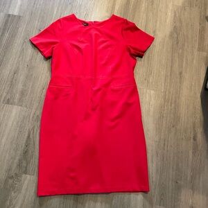 Red empire waist dress, size 14